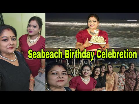 Vlog1020👉Sea Beach👉 Birthday Celebretion in Beautiful Place👉 Full Masti in Puri Seabeach at Night💃💃💃