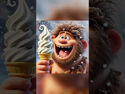 Ice Cream ???  #funny #caveman #icecream