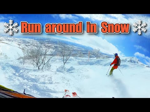 【VR】Run around in Snow of Niigata, Japan