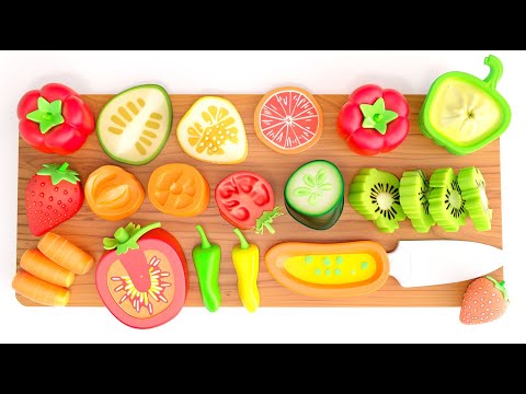 Satisfying Video | Cutting Plastic Fruits and Vegetables ASMR | Relaxing Video ASMR