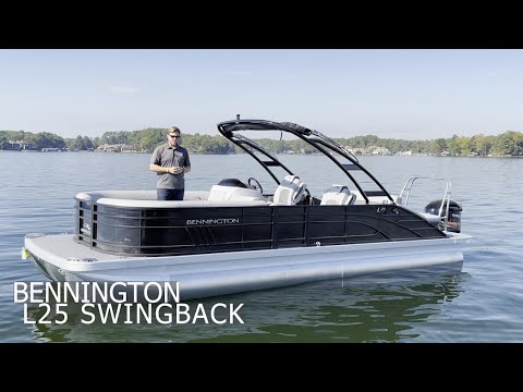 Review of the Bennington L25 Swingback.  On The Water.  Features & Benefits.  Pontoon Perfection.