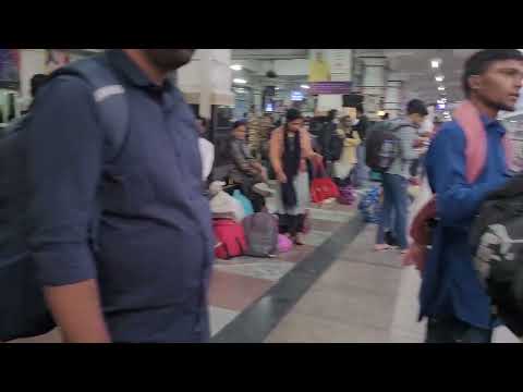 Secunderabad Railway Station, Platform Number 1. Passengers are waiting for their trains.