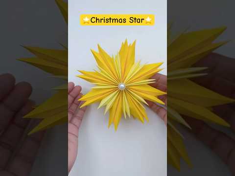 Handmade Paper Star ⭐️ for Christmas Decoration #shorts #handmade #christmas #star #decoration