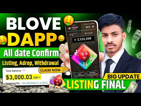 Blove dapp new listing update || blove dapp Exchange listing || blove dapp se paise kaise kamaye