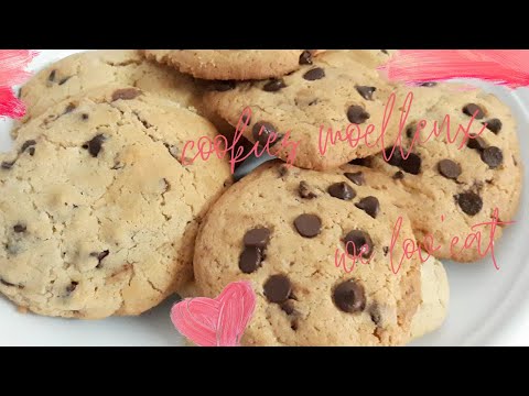 COOKIES🍪MOELLEUX AVEC UN COEUR COULANT AU CHOCOLAT🍫