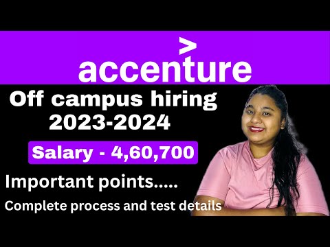 Accenture off campus hiring | 2023 & 2024 batch freshers | Freshers hiring