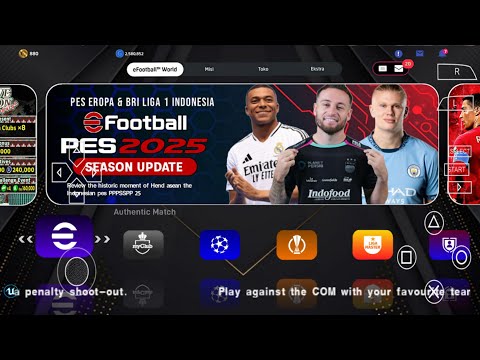 eFOOTBALL PES 2025 PPSSPP Android Update Transfers Kits 24/25 Now Faces Camera PS5 Graphics HD