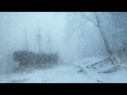 Fall Asleep to the Howling Winds of a Snowstorm | Peaceful Winter Ambience | White Noise for Relax