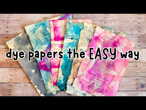 How to DYE Papers for Junk Journals | Art Journaling for Beginners |