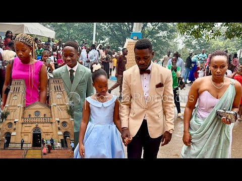 Bobi Wine's Arrival and His Family to Lubaga Cathedral on Christmas Day