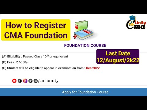 CMA Foundation Registration Full Process ||Ankit Poonia||