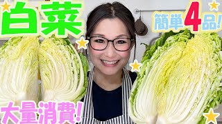 【簡単】白菜料理で迷ったらコレ！激ウマ4品！大量消費レシピ！