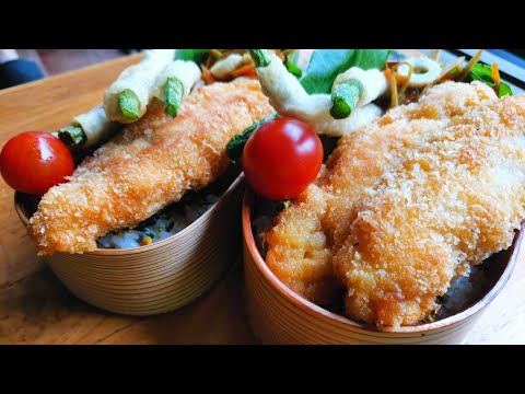 How to make Japanese fried chicken tenders with cheese and panko | ささみチーズかつ弁当の作り方