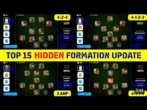 Top 15 New Unique Formations Update In eFootball 2024 | New Hidden Formations 💀