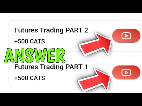 Cats future trading part 2 answer|Cats future trading part 1 answer|Cats new answer |cats part 2 ans