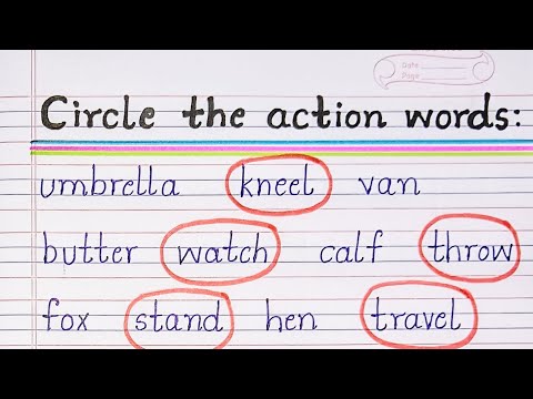 Circle the action words