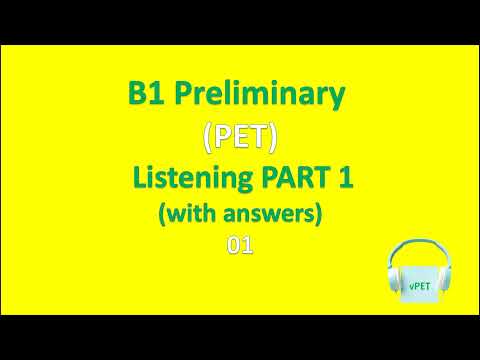 B1 Preliminary (PET) Listening Test Part 1 - T01