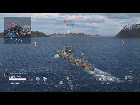 World of Warships: Legends_これは作戦失敗だったかなぁ戦艦には近づかないほうがよかったかな逃げるが勝ちともいうし(苦笑)