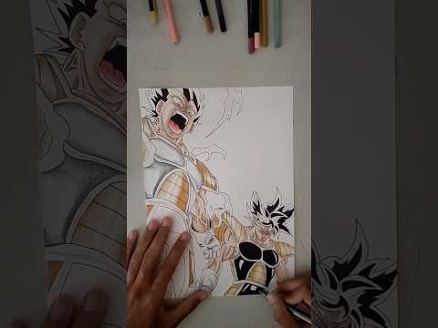 Drawing Goku and Vegeta Full Power #dragonball #gokuultrainstinto #vegetaultraego #gokuui #dbs