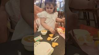 When others are relaxing and chilin, Lucy is busy baking 🤣 #funnybabyvideos #toysforkid #kitchenset