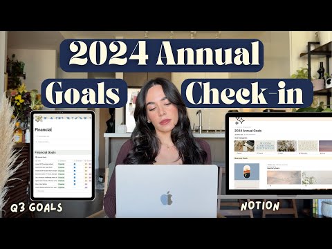 ANNUAL GOAL CHECK IN ✨ finish 2024 strong, Q3 goals recap, notion goal tracker