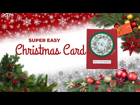 Super easy christmas card. Simple to make.  Even for beginners! #cardmaking #christmascard