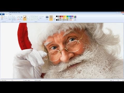 Unbelievably Realistic Microsoft Paint Art : Santa Claus Speed Painting Time Lapse