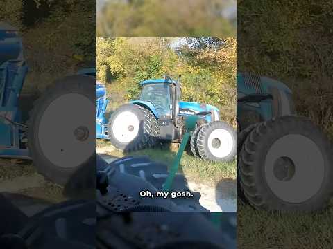 Tractor CRASH! Front end breaks sending it to the DITCH!