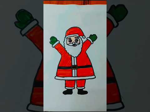 Santa Claus drawing🥰#trending#art #viralvideo#shortvideo#christmas#youtube#ytstudio#drawing#painting