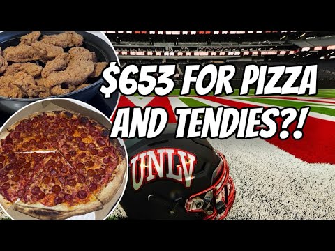 A UNLV Football VIP box charged a customer $653 for 1 pizza and 1 order of chicken tenders ⁉️