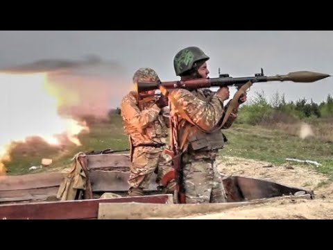 ウクライナでショックを受けたロシアの戦車にアメリカ製のRPG-7が使用