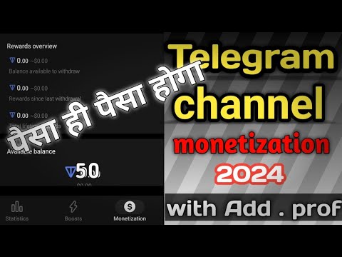 Telegram channel monetization 2024 new update! telegram channel monetization kre