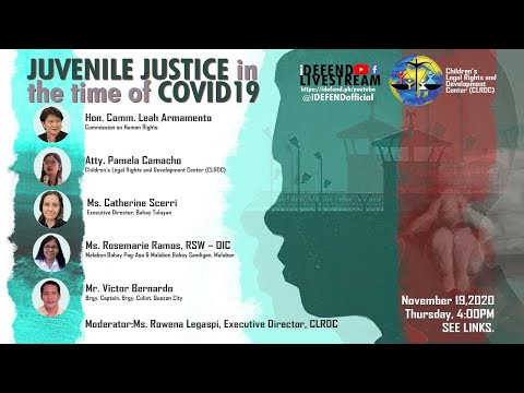 JUVENILE JUSTICE IN THE TIME OF COVID 19: a Livestream Discussion