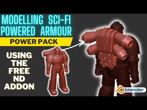 Modelling Sci-fi Powered Armour in Blender - Part 4: Power Pack