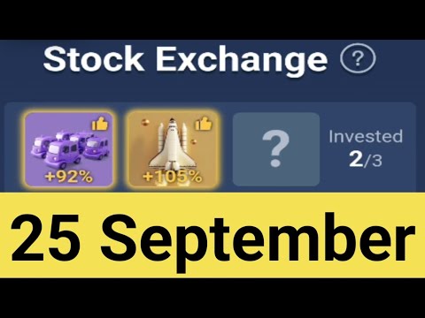 x empire investment fund 25 september | today combo | stock exchange