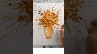 Coffee ☕ spill art ~ Coffee painting tutorial #shorts #coffee #coffeepainting #painting #drawing