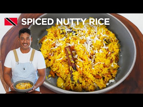 Vegan Spiced Nutty Rice (Mixed Nuts Biryani) Recipe by Chef Shaun 🇹🇹 Foodie Nation