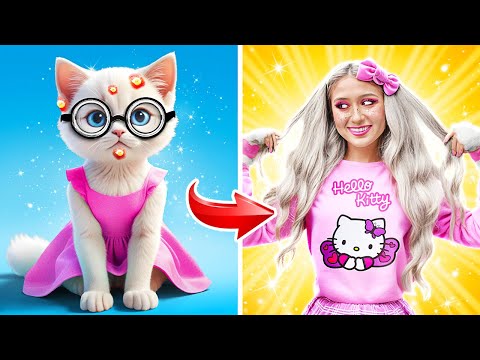 🎀 From Nerd to Hello Kitty 🐱 Epic Makeovers with Viral Gadgets & Hacks