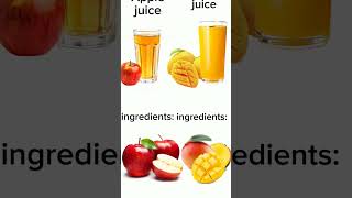 Apple juice Vs mango juice