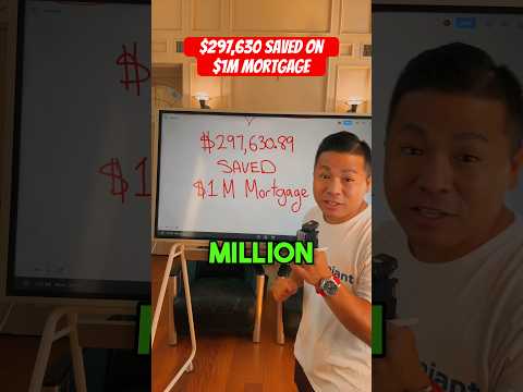 $297,630 saved on $1Million Mortgage⁉️ #shorts #mortgage #firsttimehomebuyer #creditscore