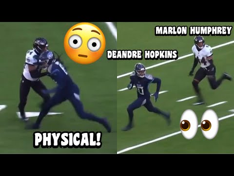 DeAndre Hopkins Vs Marlon Humphrey ‘GOT PHYSICAL!’ 😳👀 Ravens vs Titans 2023 highlights (WR Vs CB)