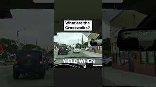 Take your time and stay aware when approaching a crosswalk! #rulesoftheroad #studentdriver detroitbu