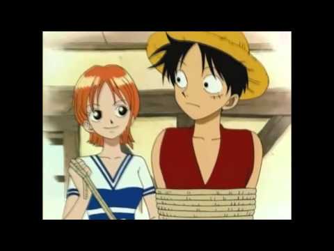 Nami ties Luffy up!