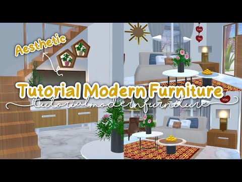 Tutorial Modern Furniture Aesthetic ✨🪴 : Sakura School Simulator