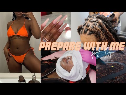 PREPARE W/ ME FOR LOS ANGELES! | Hair, Facial, Thrifting, etc.