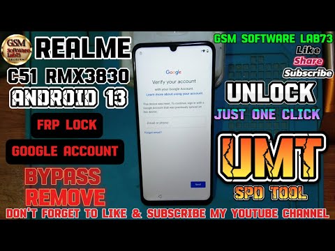 Realme C51 FRP Bypass|Android 13|Realme C51 RMX–3830 Google Account Unlock UMT SPD Tool