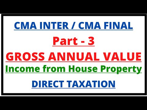 Gross Annual Value | Municipal Tax | GAV | House Property | Direct Taxation | CMA Inter | CMA |