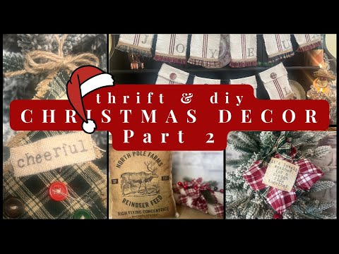 More Country | Primitive Christmas Ornaments and Christmas Decor using Drop Cloth