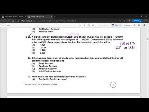 CMA Foundation Live MCQ Questions Discussion - The Commerce Coach Live Series