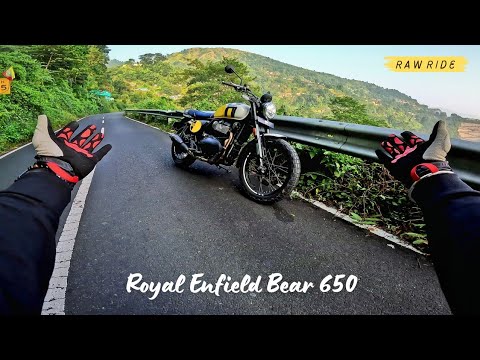 Experiencing Top Speed Of Royal Enfield Bear 650 - Raw Exhaust Sound on Mountain Roads.